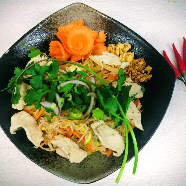 17.a. RESTOVANÉ RÝŽOVÉ NUDLE S KUŘECÍM