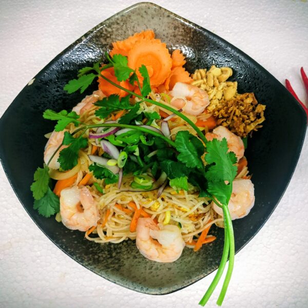 17.c. RESTOVANÉ RÝŽOVÉ NUDLE S KREVETAMI