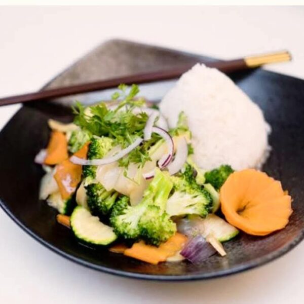 45. RESTOVANÁ BROKOLICE NA ČESNEKU A RÝŽE